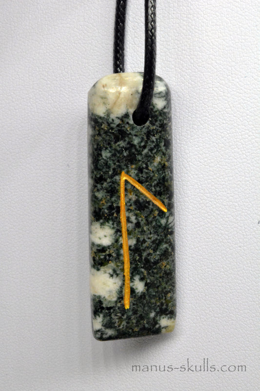 Preseli Bluestone rune pendant LAGUZ