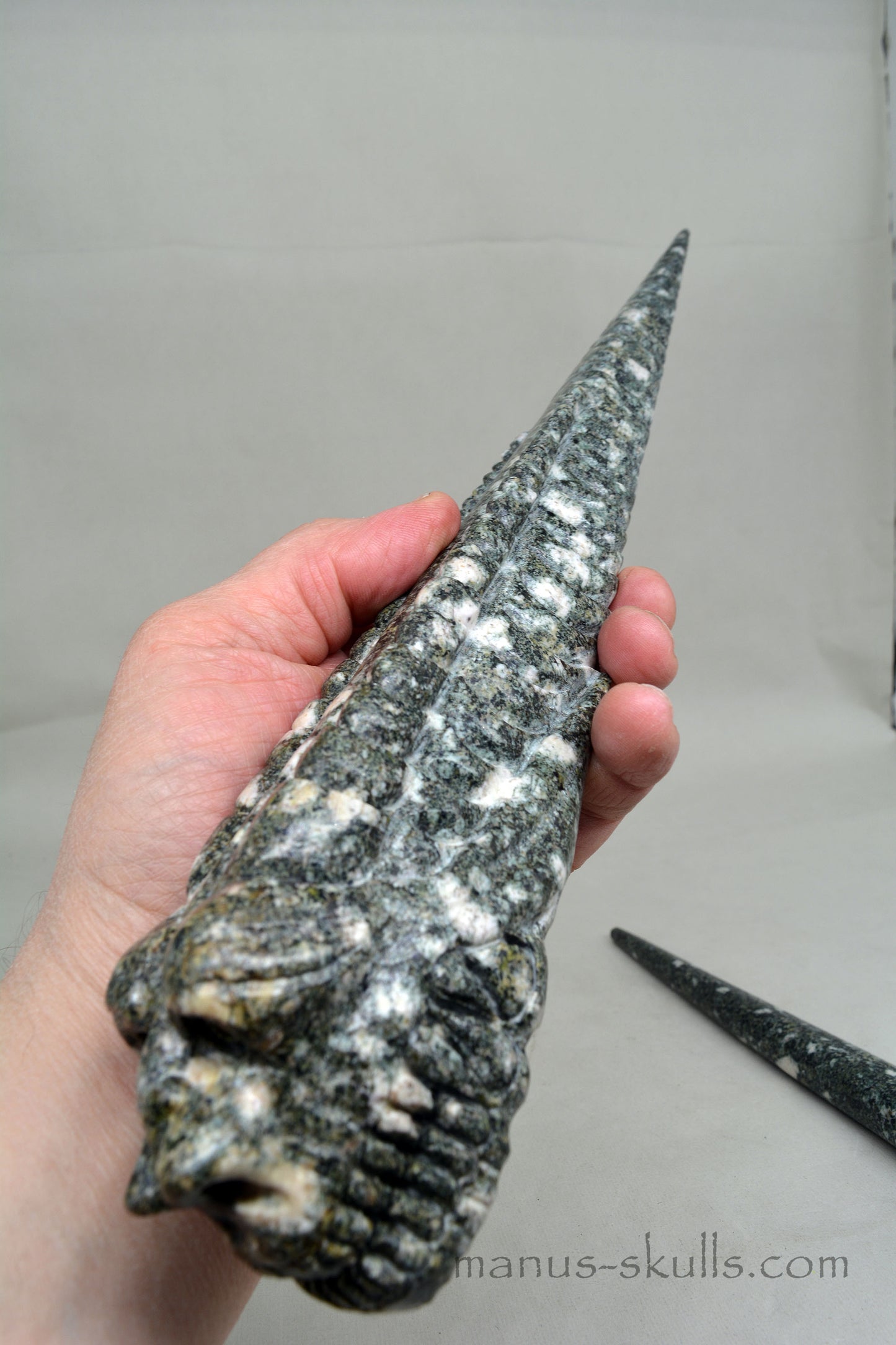 Large Preseli Bluestone Dragon Wand, singing Preseli instrument.