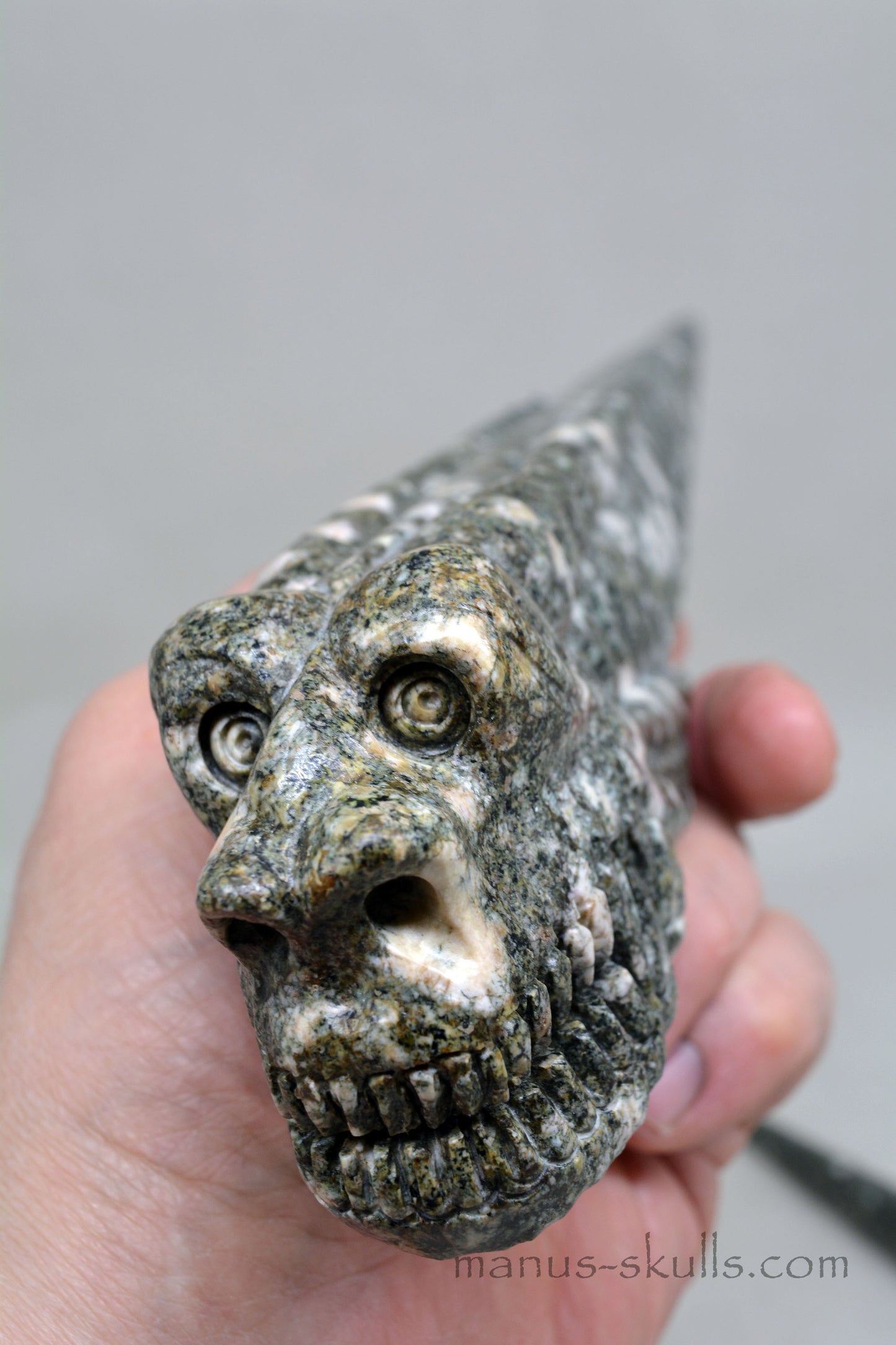 Large Preseli Bluestone Dragon Wand, singing Preseli instrument.