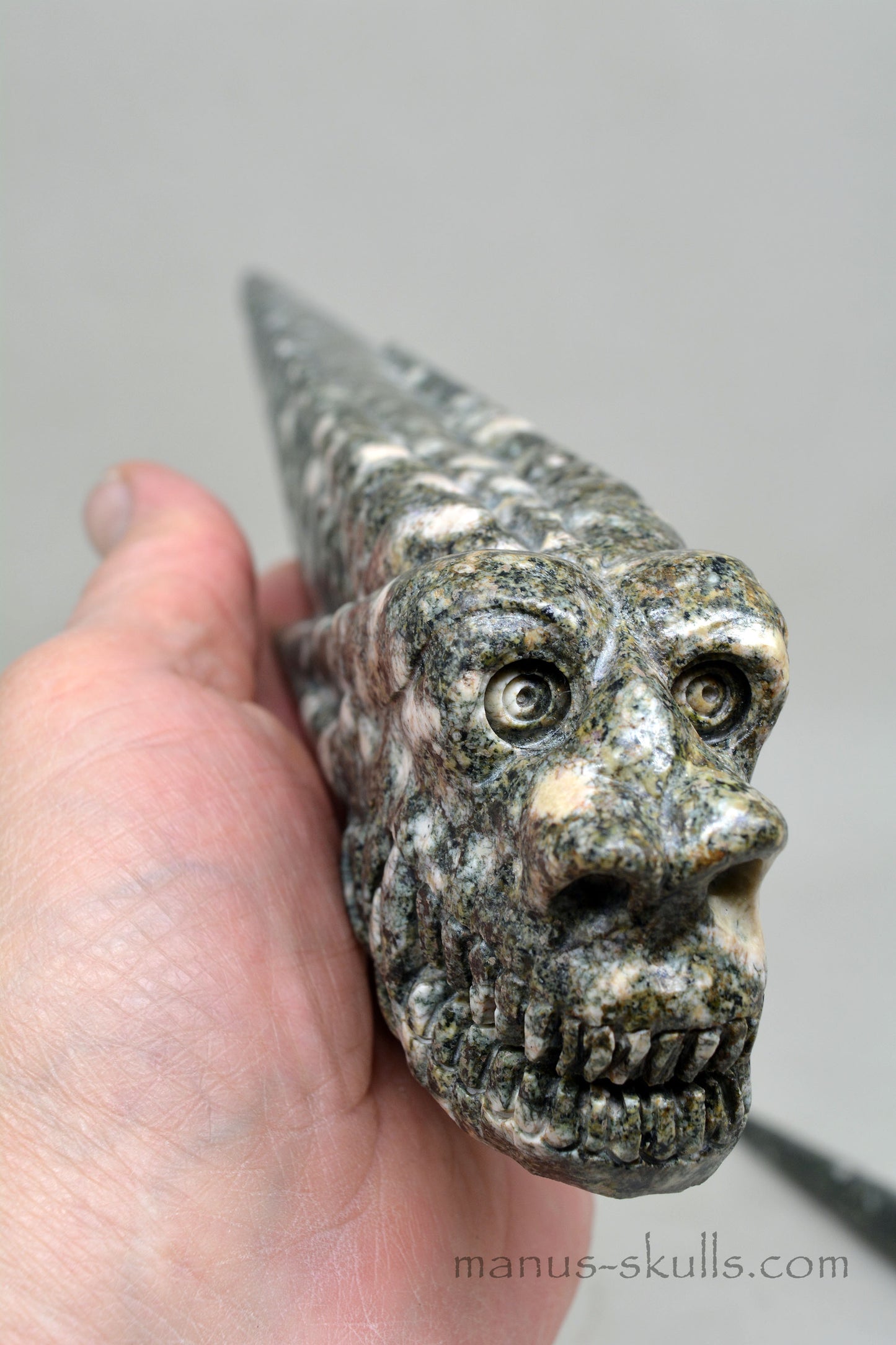 Large Preseli Bluestone Dragon Wand, singing Preseli instrument.