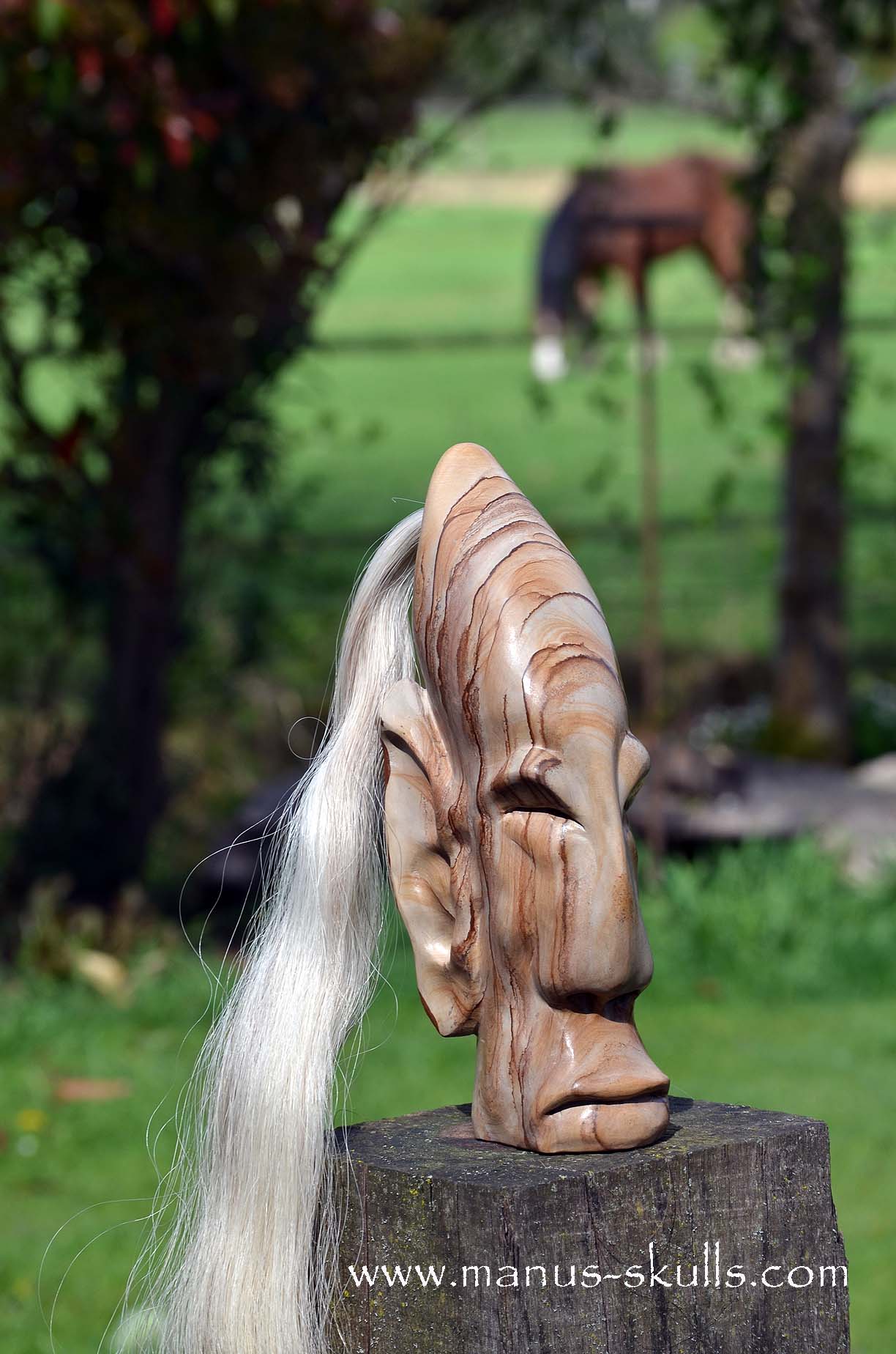 Landscape Jasper Tribal Statue #006