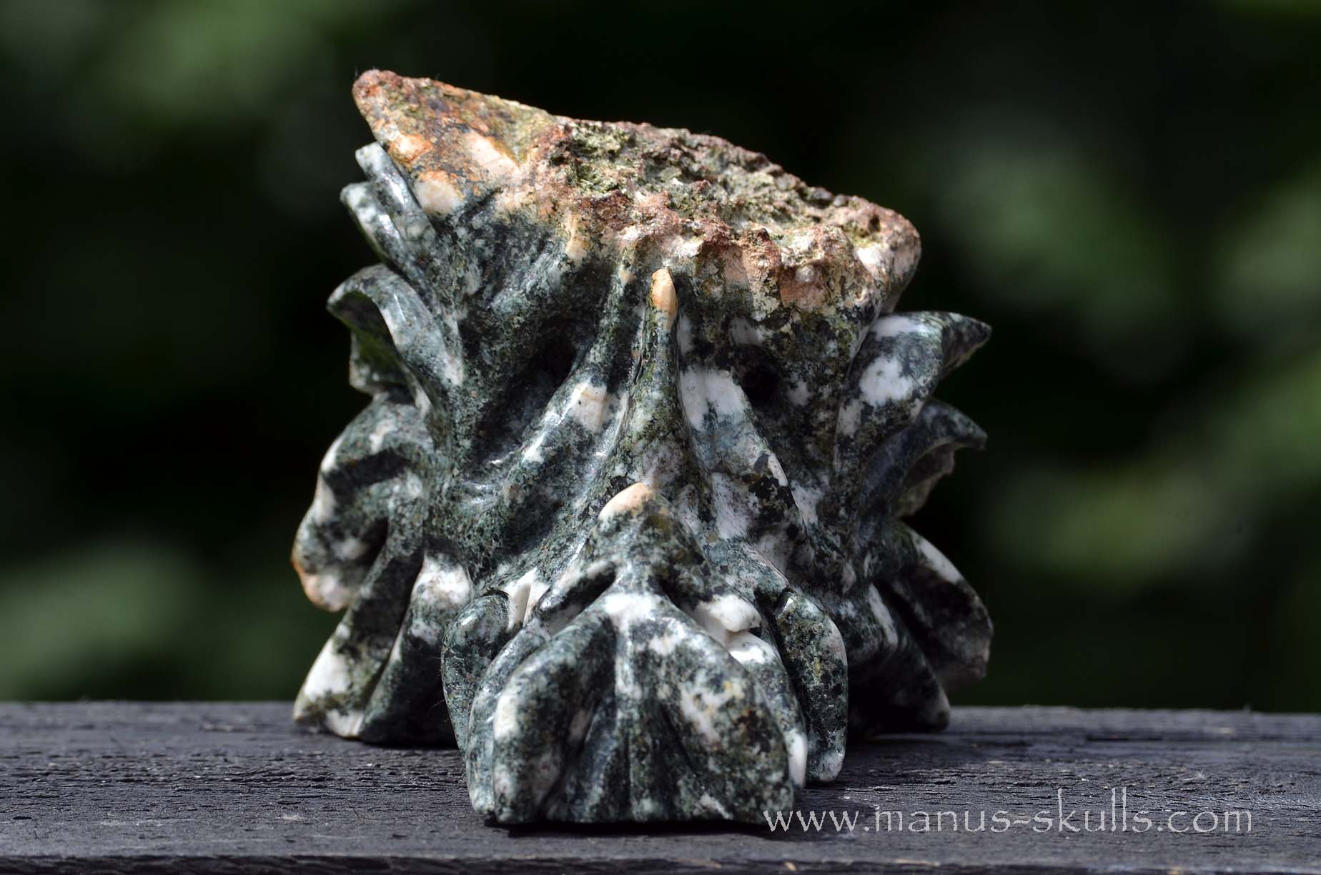 Manus skulls unique Crystal Carvings handmade skulls dragons pendants preseli bluestone tribals spiritual meaning wand Unicorn ..