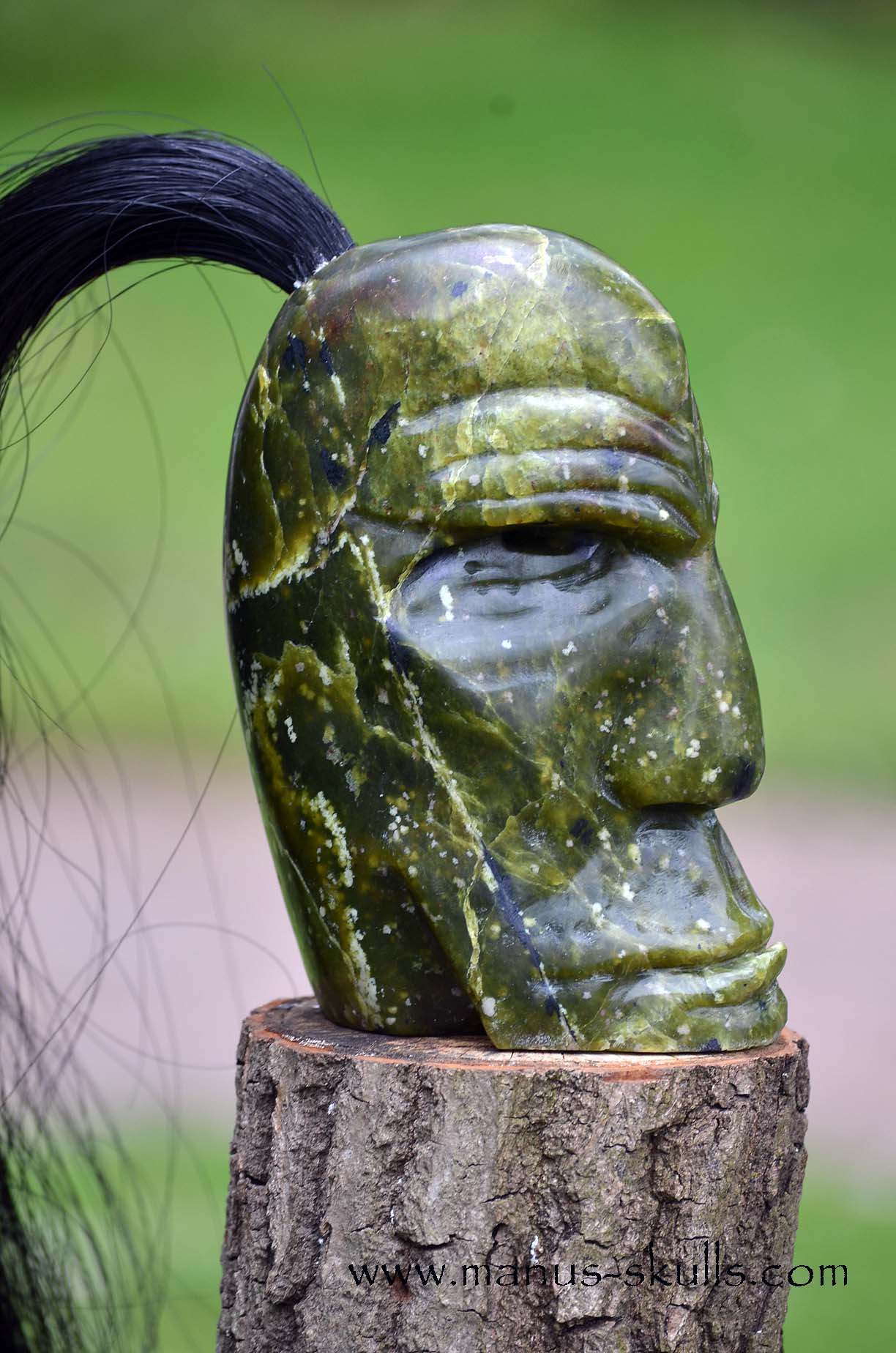 Idocrase ~ Vesuvianite Tribal Skull #060