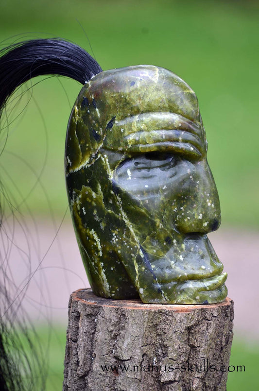 Idocrase ~ Vesuvianite Tribal Skull #060