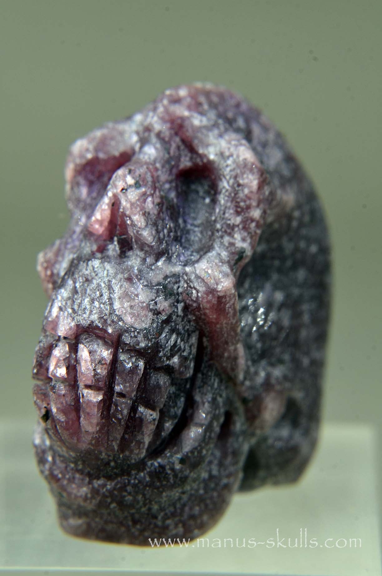 Red RUBY ~ KORUND Sapphire  Manus SKULL .....