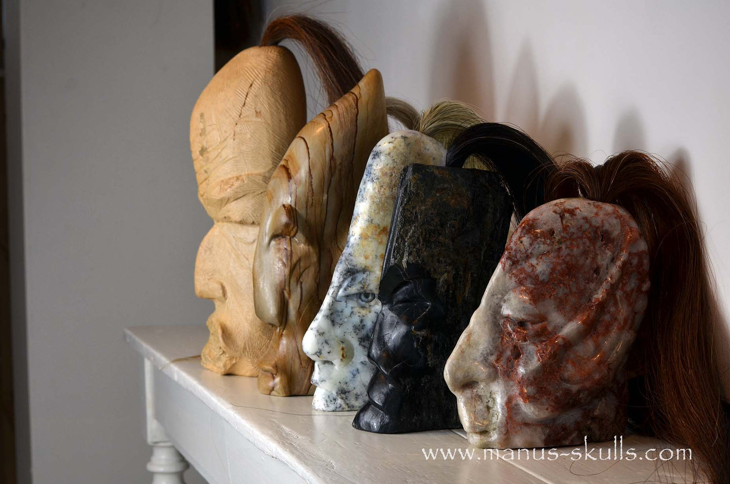 Dendrite Agate Tribal Skull #009