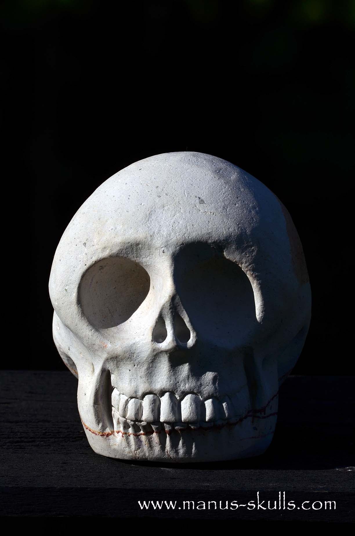 Manus skulls unique Crystal Carvings handmade skulls dragons pendants preseli bluestone tribals spiritual meaning  Arizona Sandstone Manus Skull