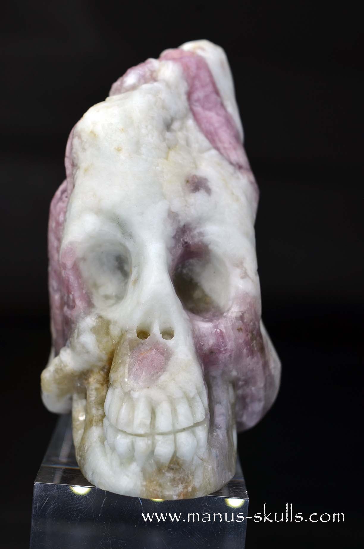 Manus skulls unique Crystal Carvings handmade skulls dragons pendants preseli bluestone tribals spiritual meaning wand Unicorn .. Rubellite  pink tourmaline