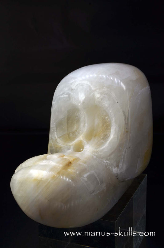 Manus skulls unique Crystal Carvings handmade skulls dragons pendants preseli bluestone tribals spiritual meaning wand Unicorn .. white calcite Evolian 2025