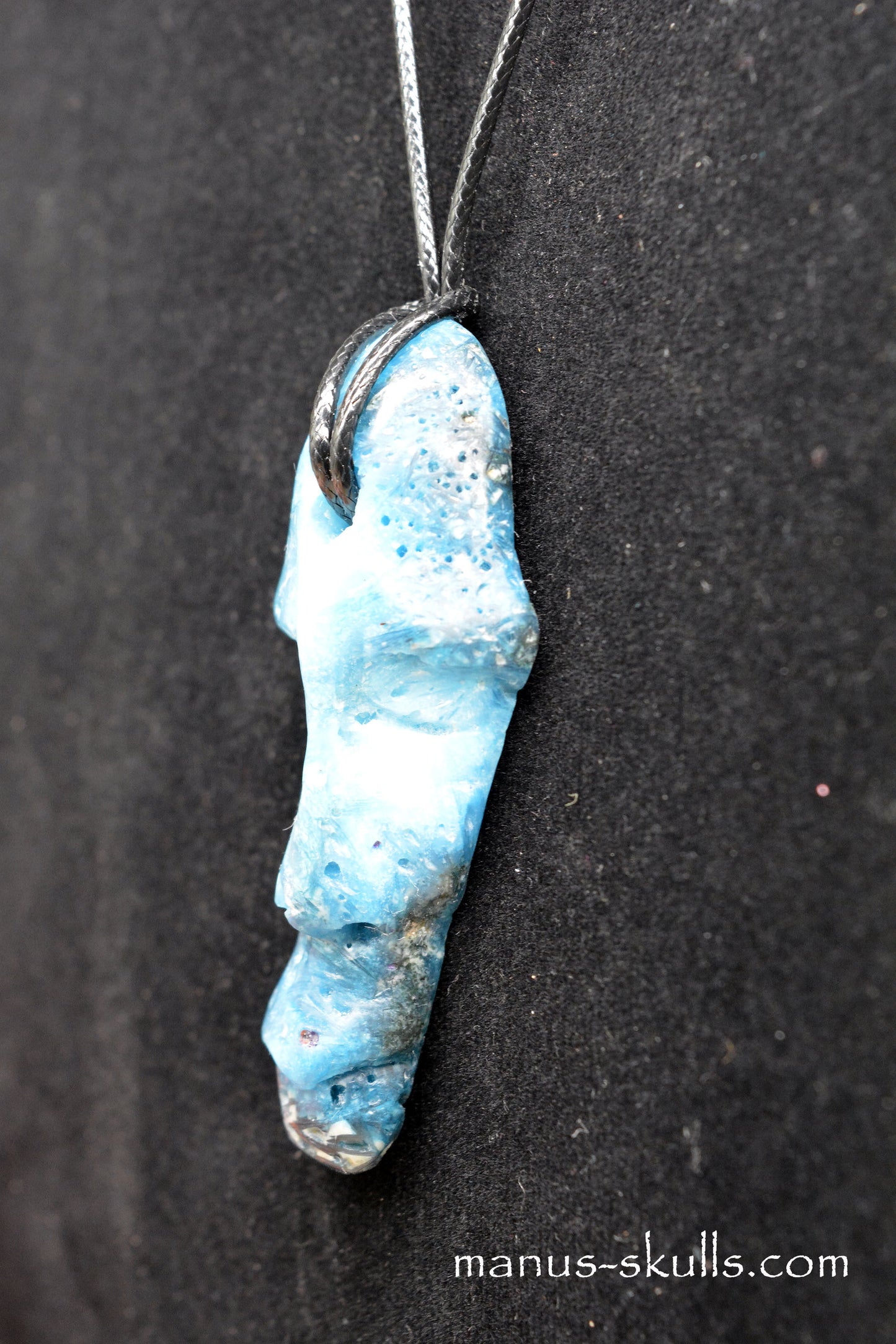 Glacierite ~ Blue Ice Stone Tribal Pendant