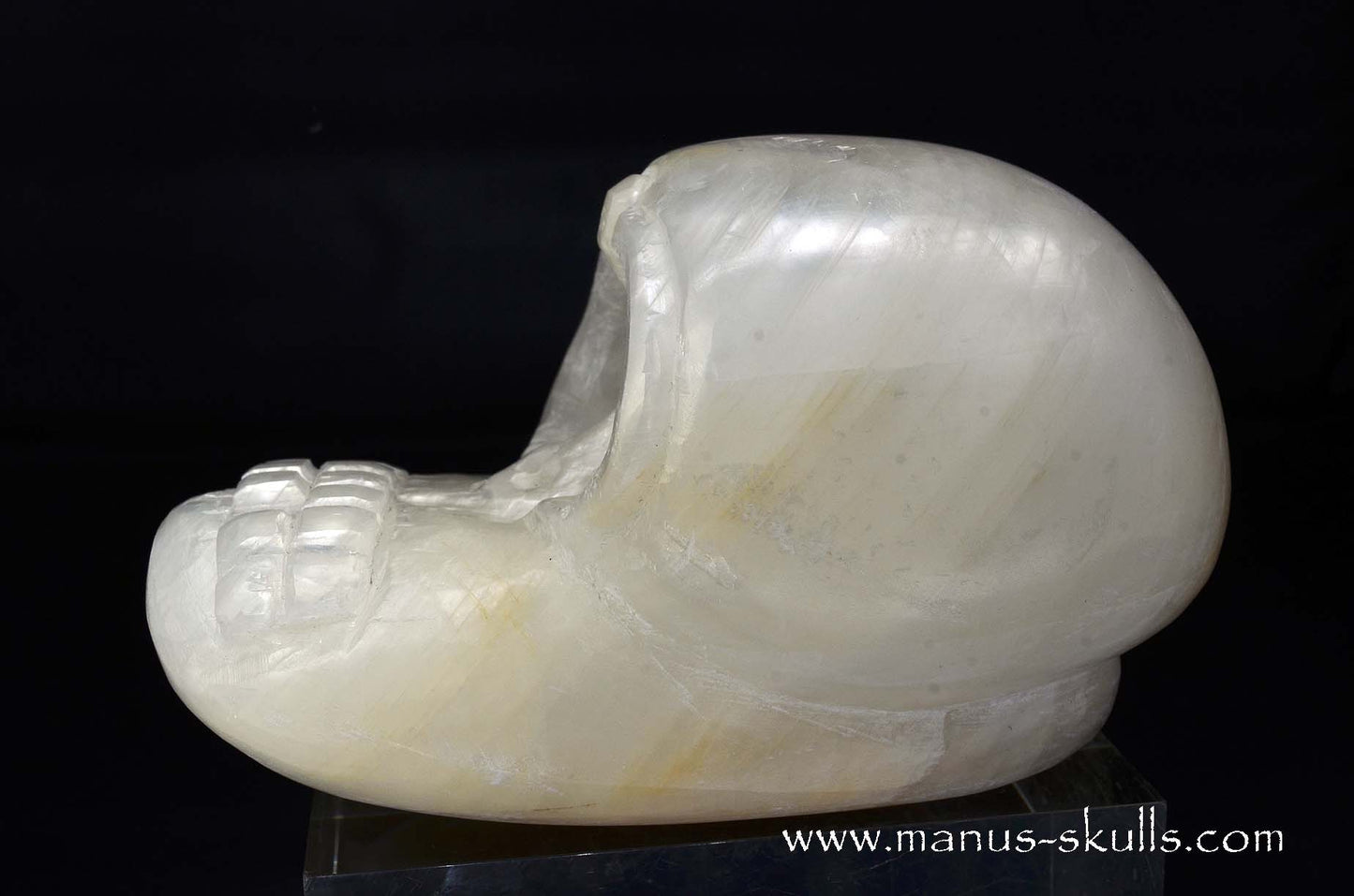 White Calcite Evolian Skull #02