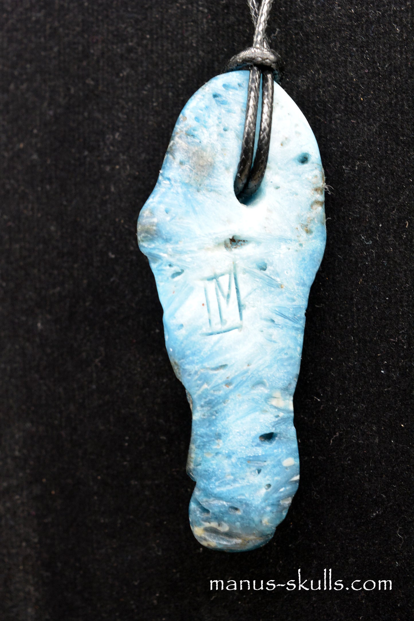 Glacierite ~ Blue Ice Stone Tribal Pendant