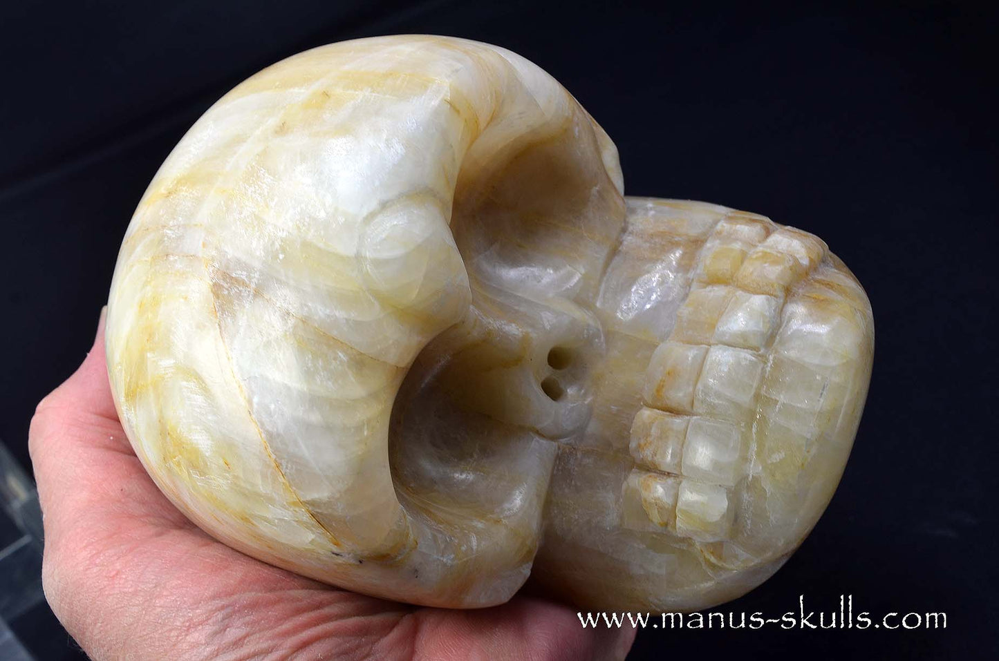 White Calcite Evolian Skull #11