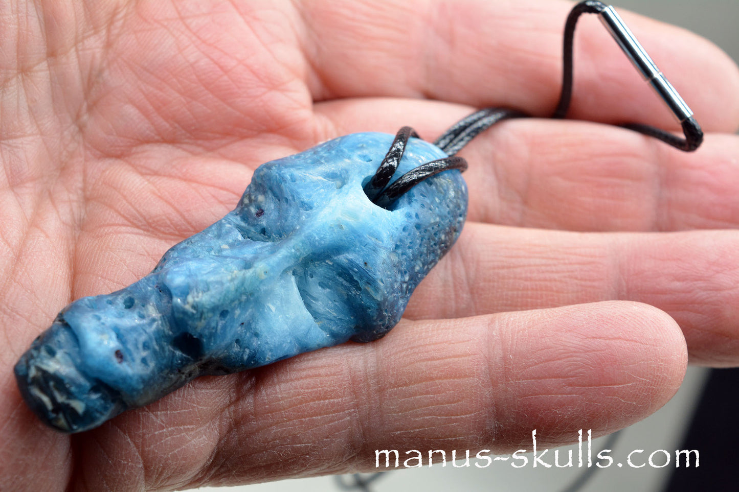 Glacierite ~ Blue Ice Stone Tribal Pendant