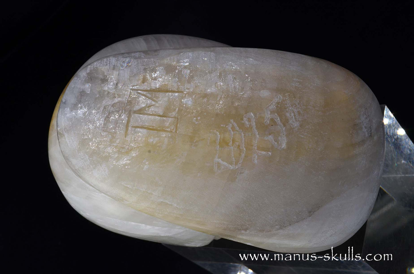 White Calcite Evolian Skull #02