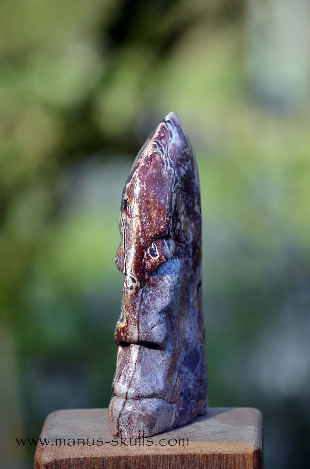 Hairless Batik Jasper Tribal Skull #20