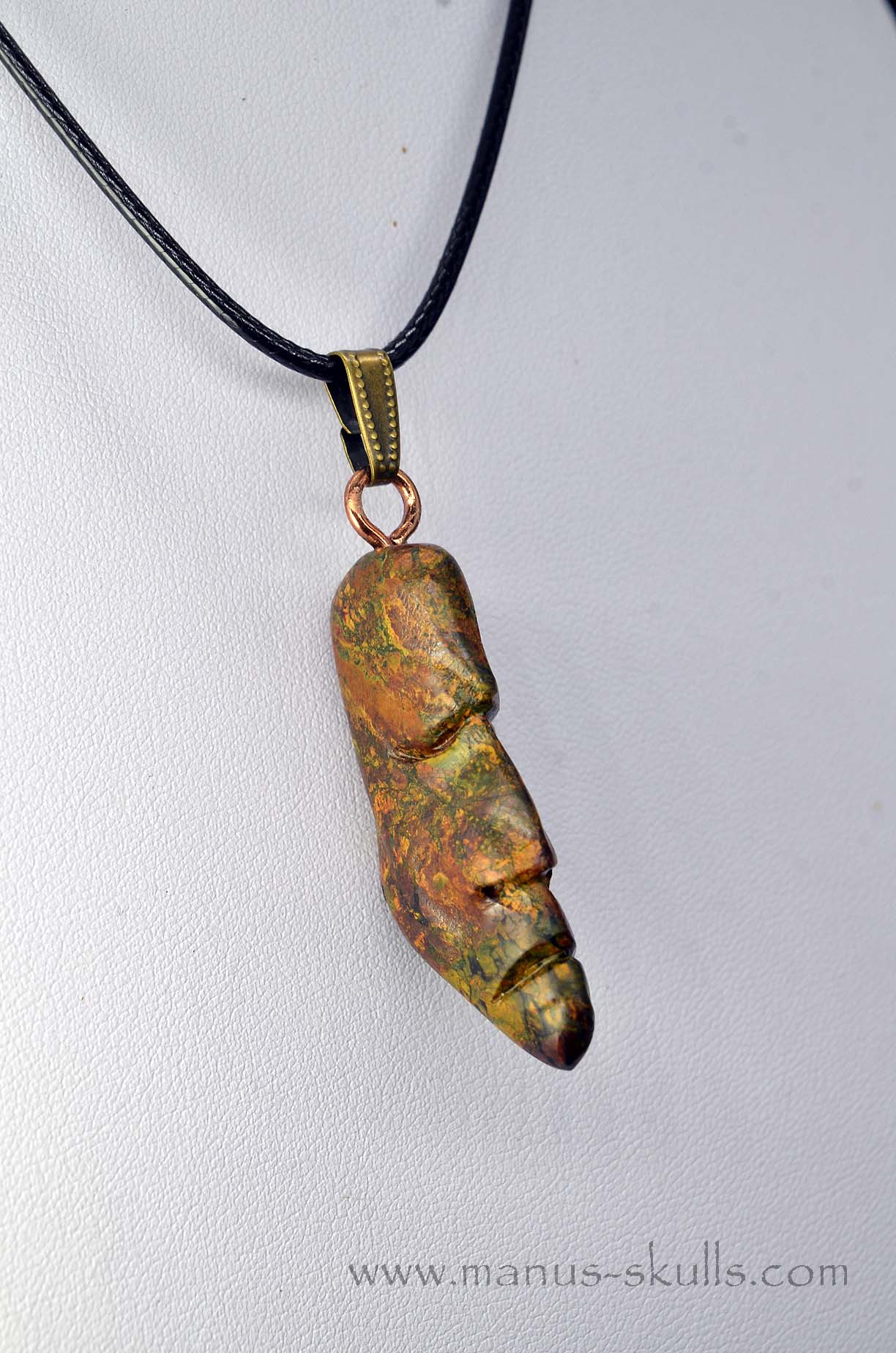 Yellow Moss Agate Tribal Pendant