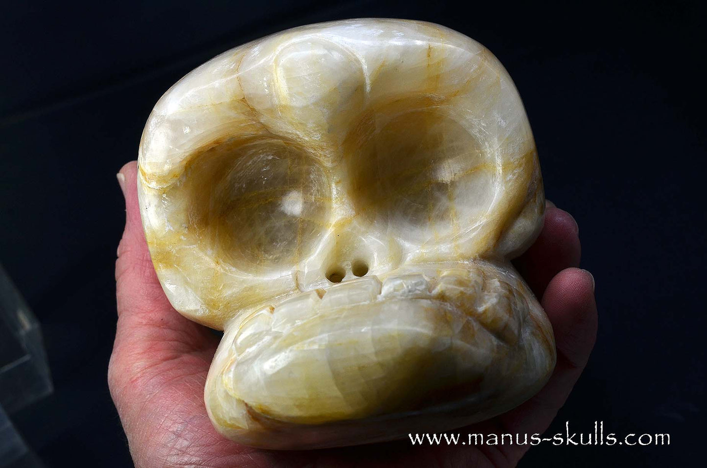 White Calcite Evolian Skull #11