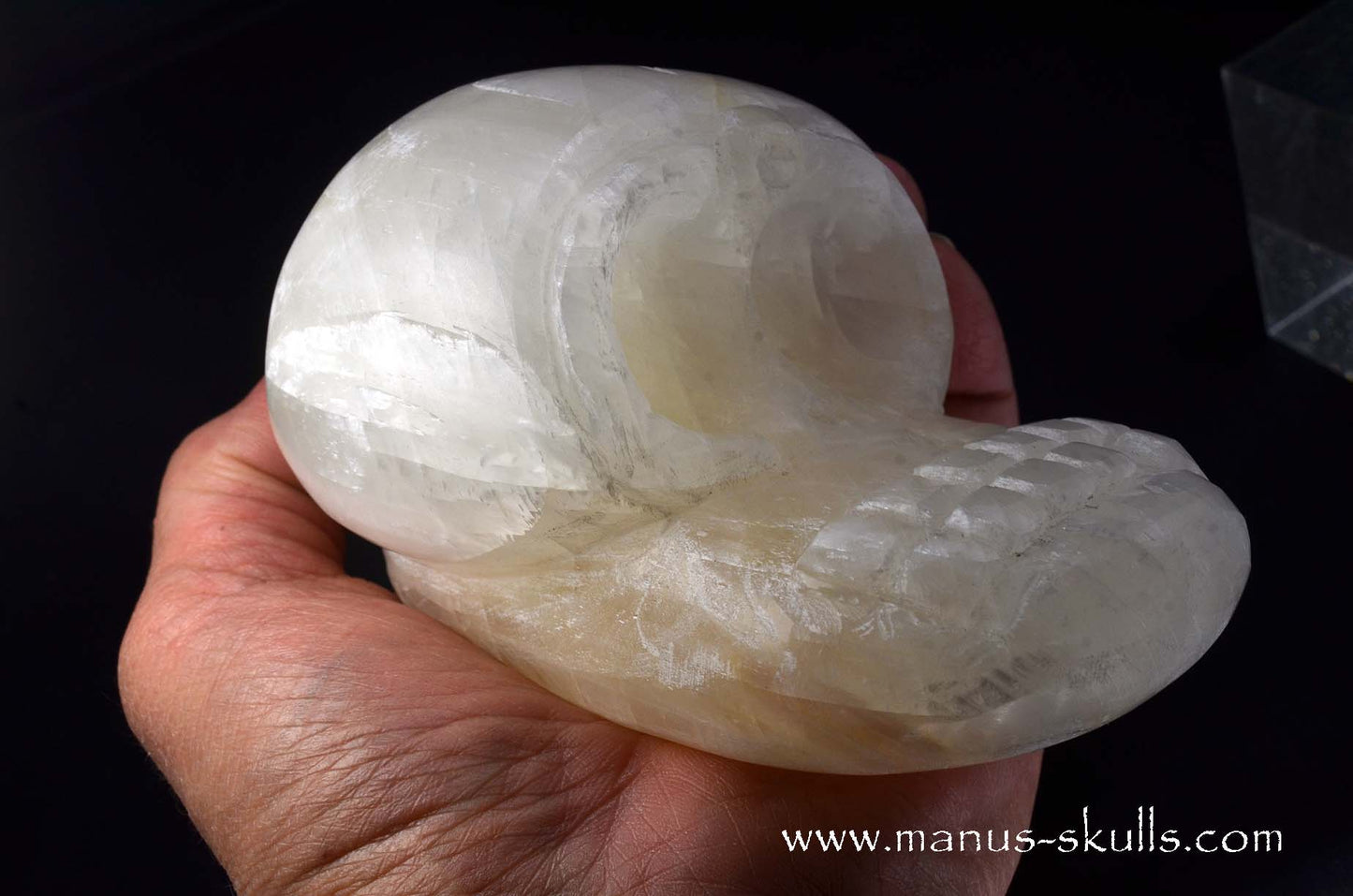 White Calcite Evolian Skull #02