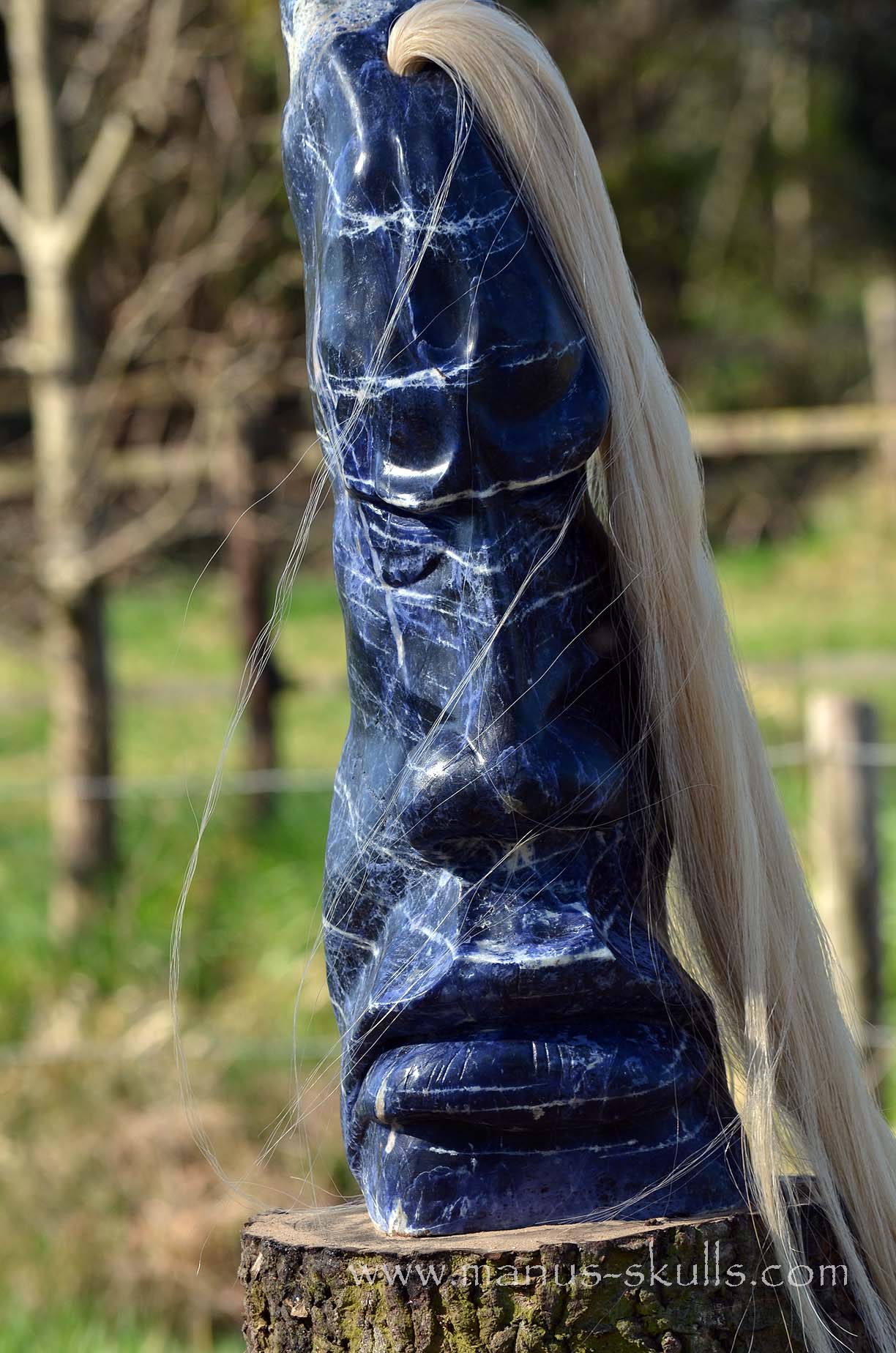 Sodalite Tribe Statue #001