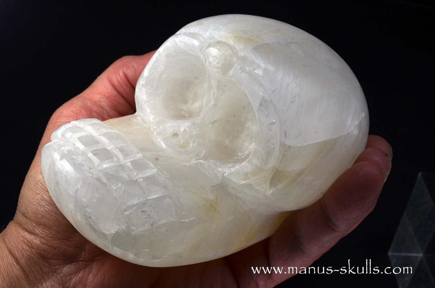 White Calcite Evolian Skull #02