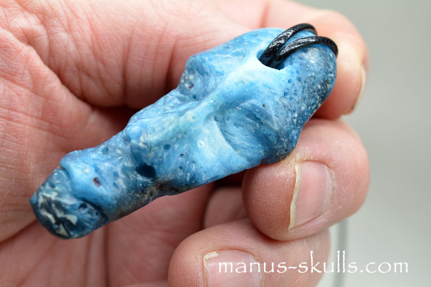 Glacierite ~ Blue Ice Stone Tribal Pendant