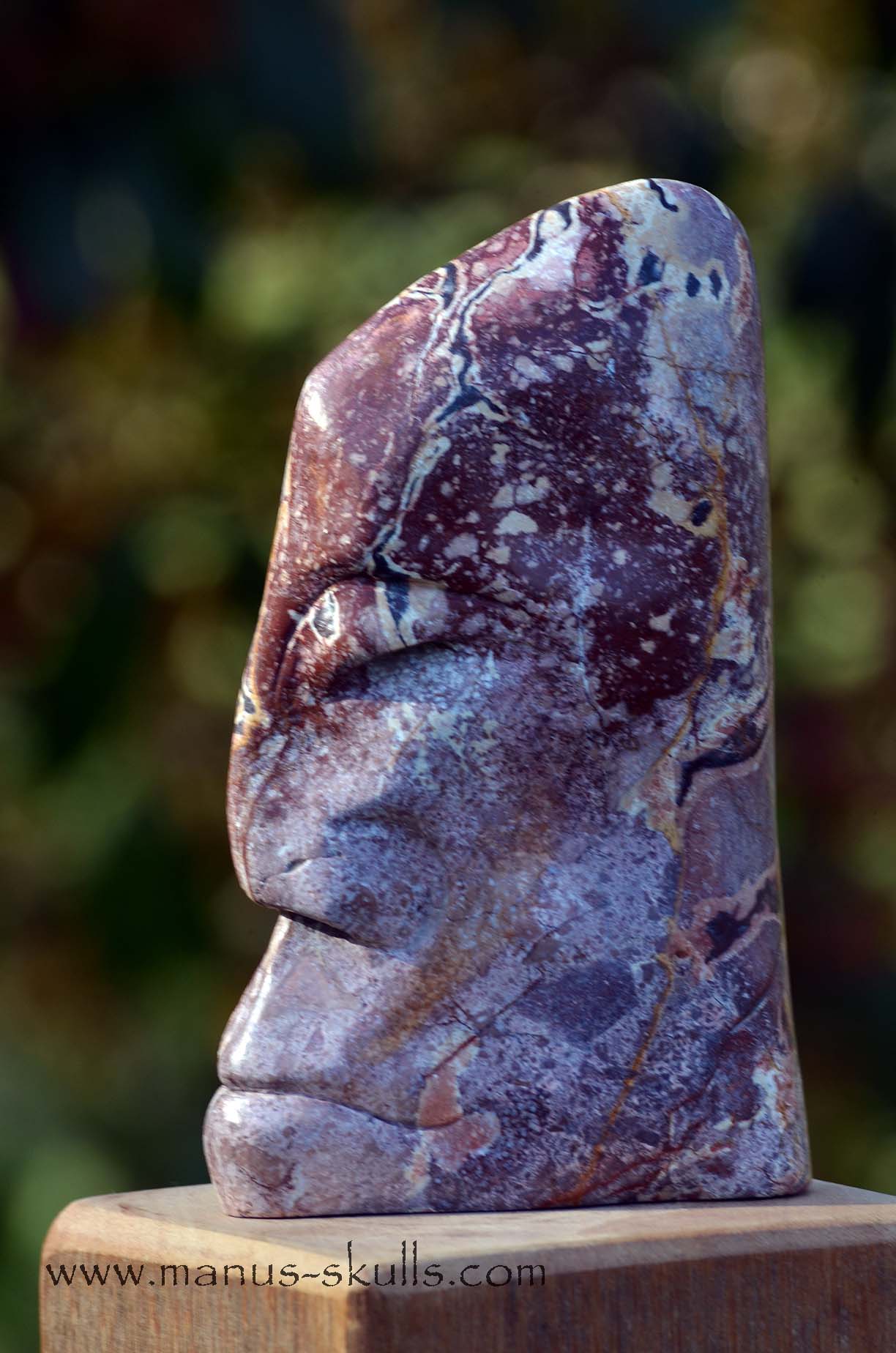 Hairless Batik Jasper Tribal Skull #20