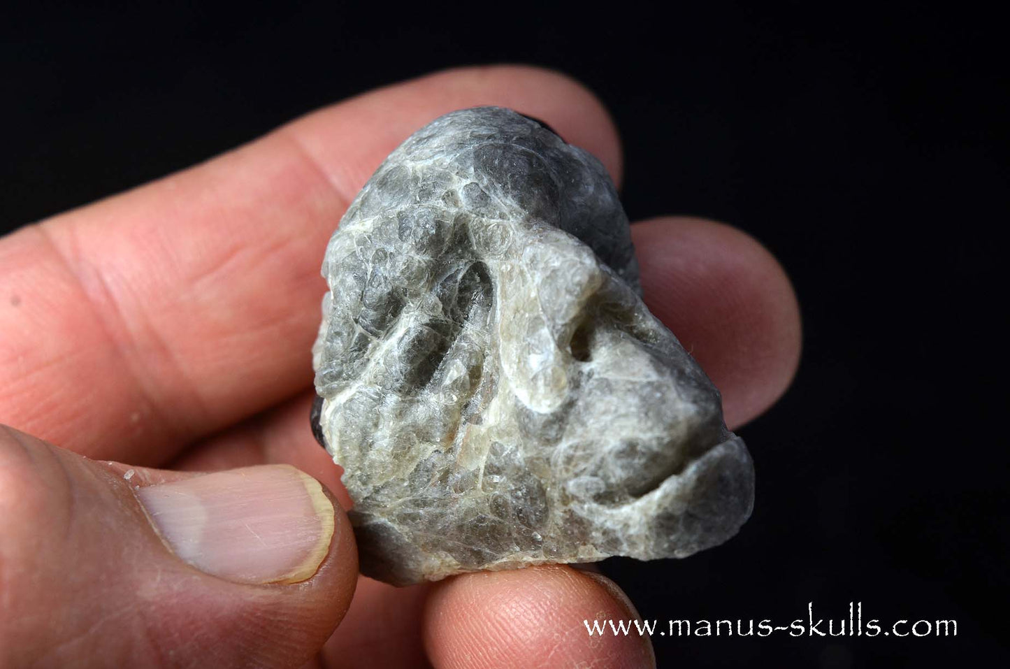 Apache Tears Obsidian on Matrix Skull #3