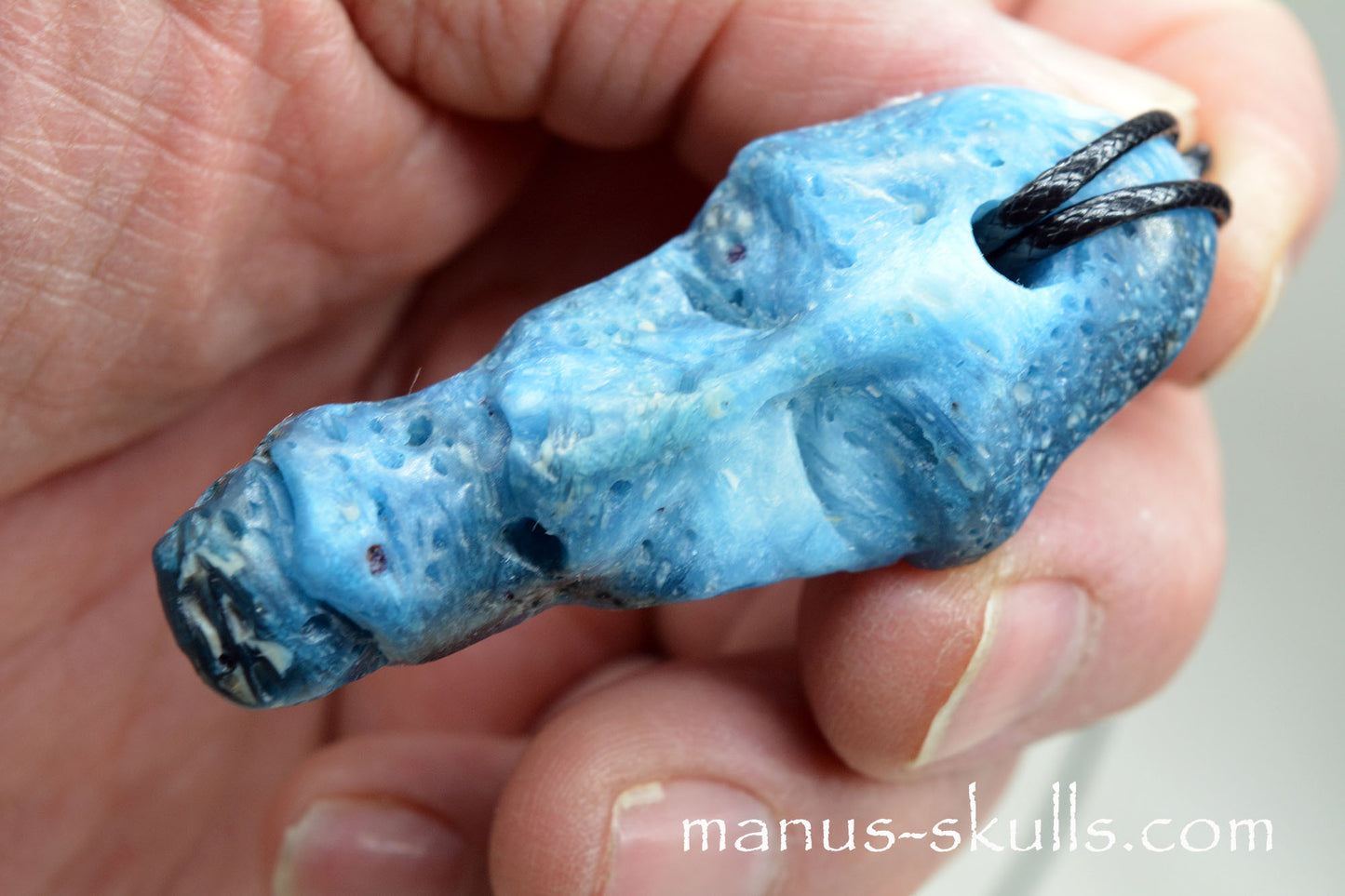 Glacierite ~ Blue Ice Stone Tribal Pendant