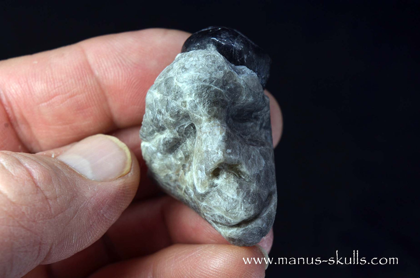 Apache Tears Obsidian on Matrix Skull #3