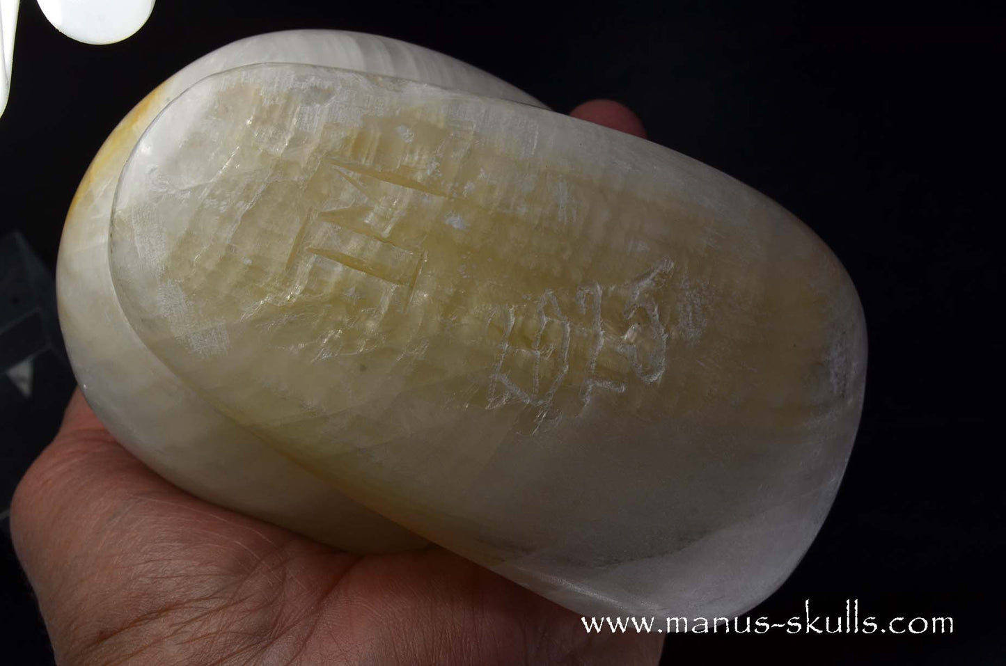 White Calcite Evolian Skull #02