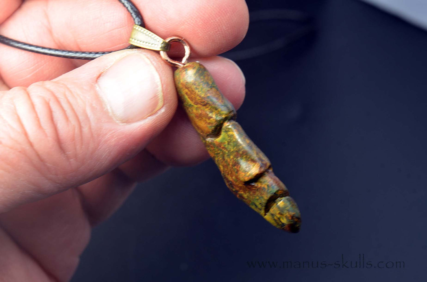 Yellow Moss Agate Tribal Pendant