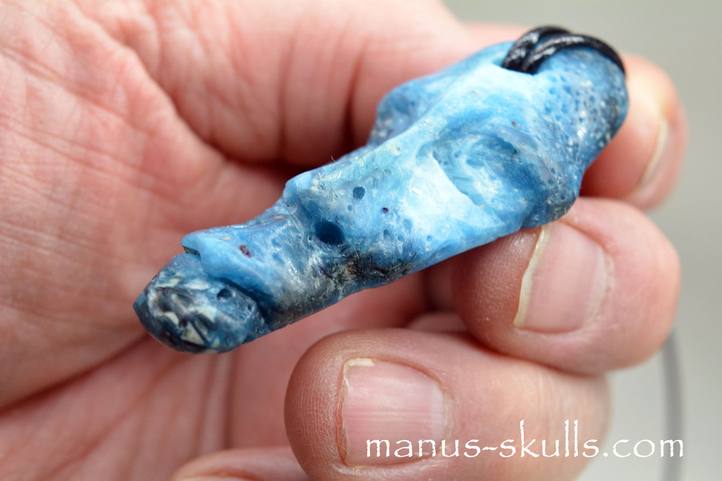 Glacierite ~ Blue Ice Stone Tribal Pendant