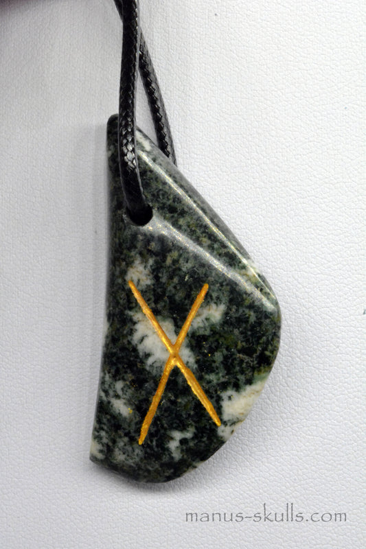 Preseli Bluestone rune pendant GEBO