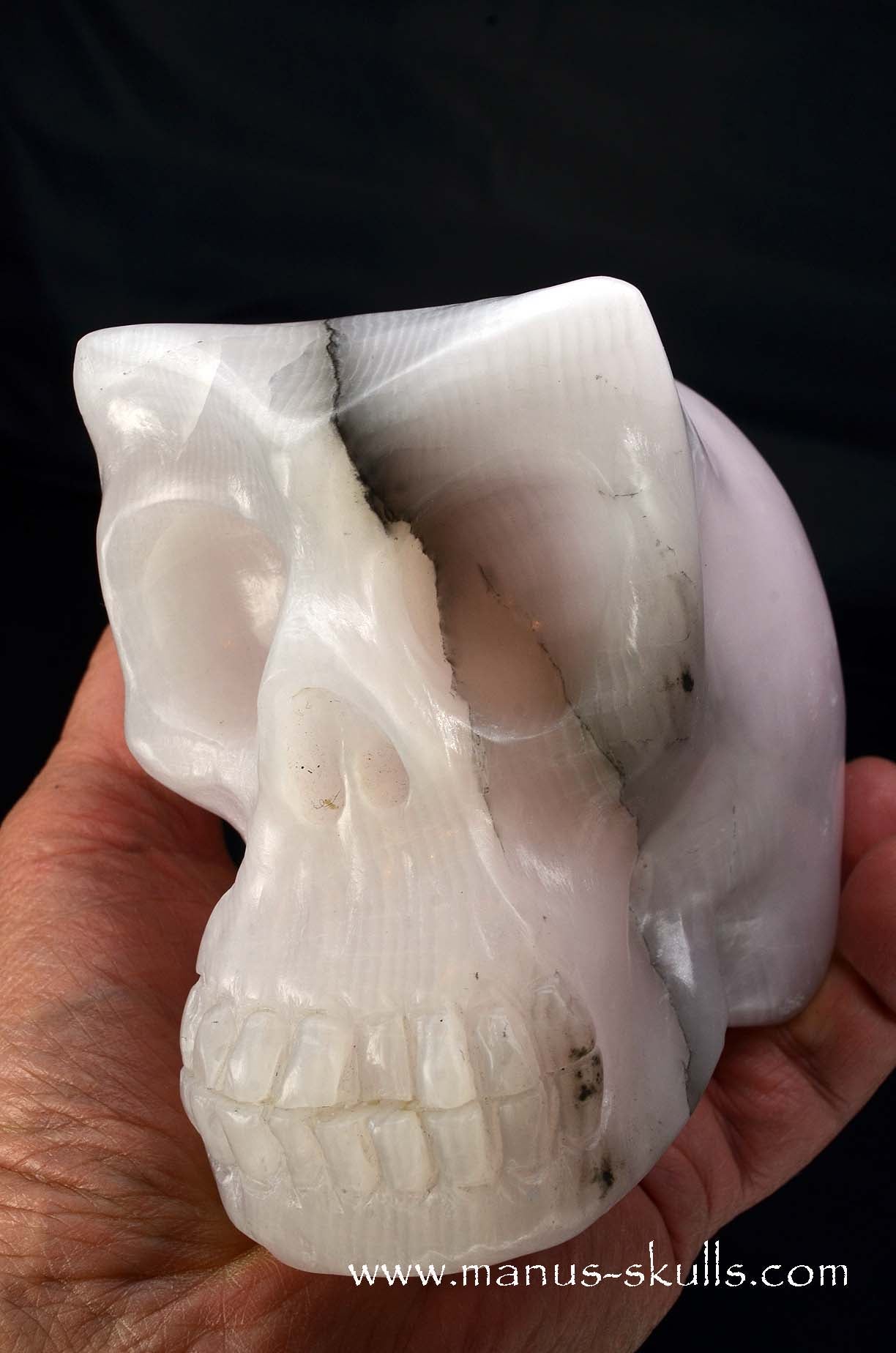 Mangano Calcite Alien Skull