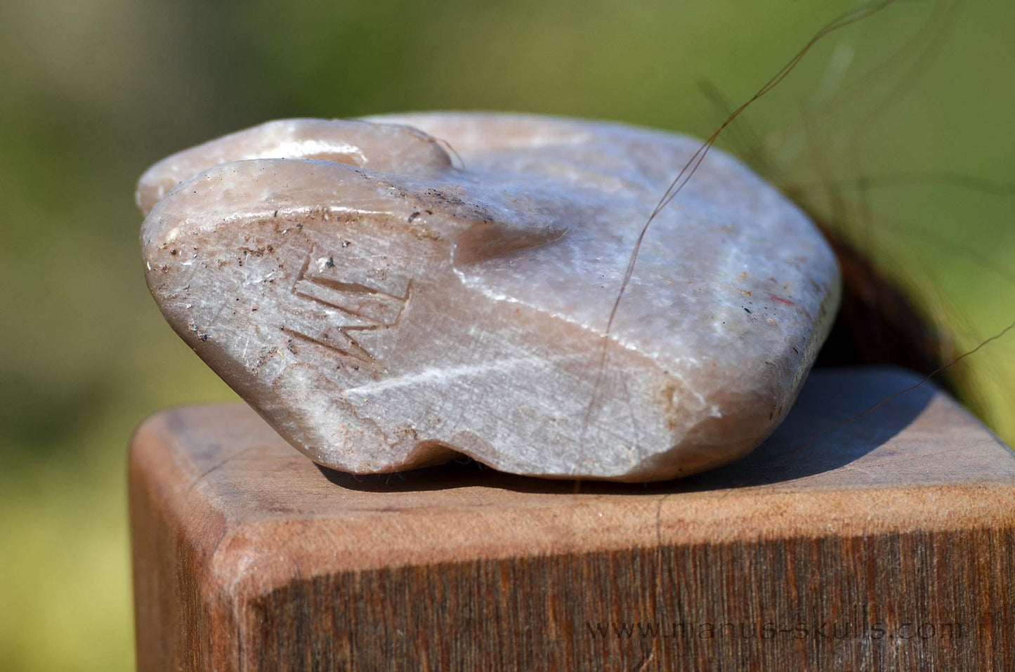 Pink Steatite Tribal Skull #033