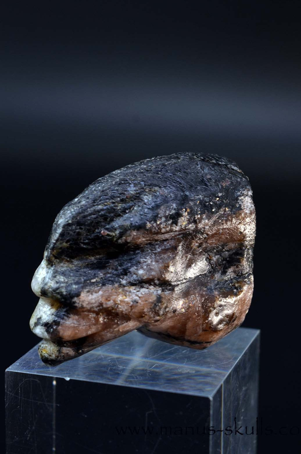 Manus skulls unique Crystal Carvings handmade skulls dragons pendants preseli bluestone tribals spiritual meaning wand Unicorn .. chiastolite