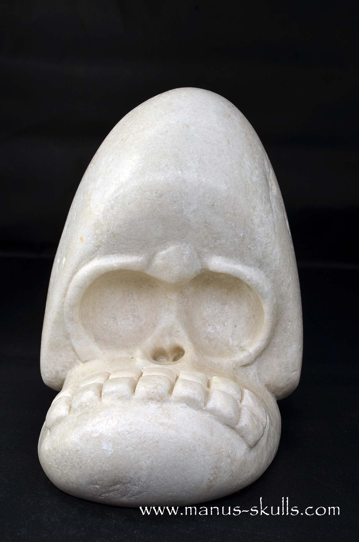 Manus skulls unique Crystal Carvings handmade skulls dragons pendants preseli bluestone tribals spiritual meaning wand Unicorn .. white steatite