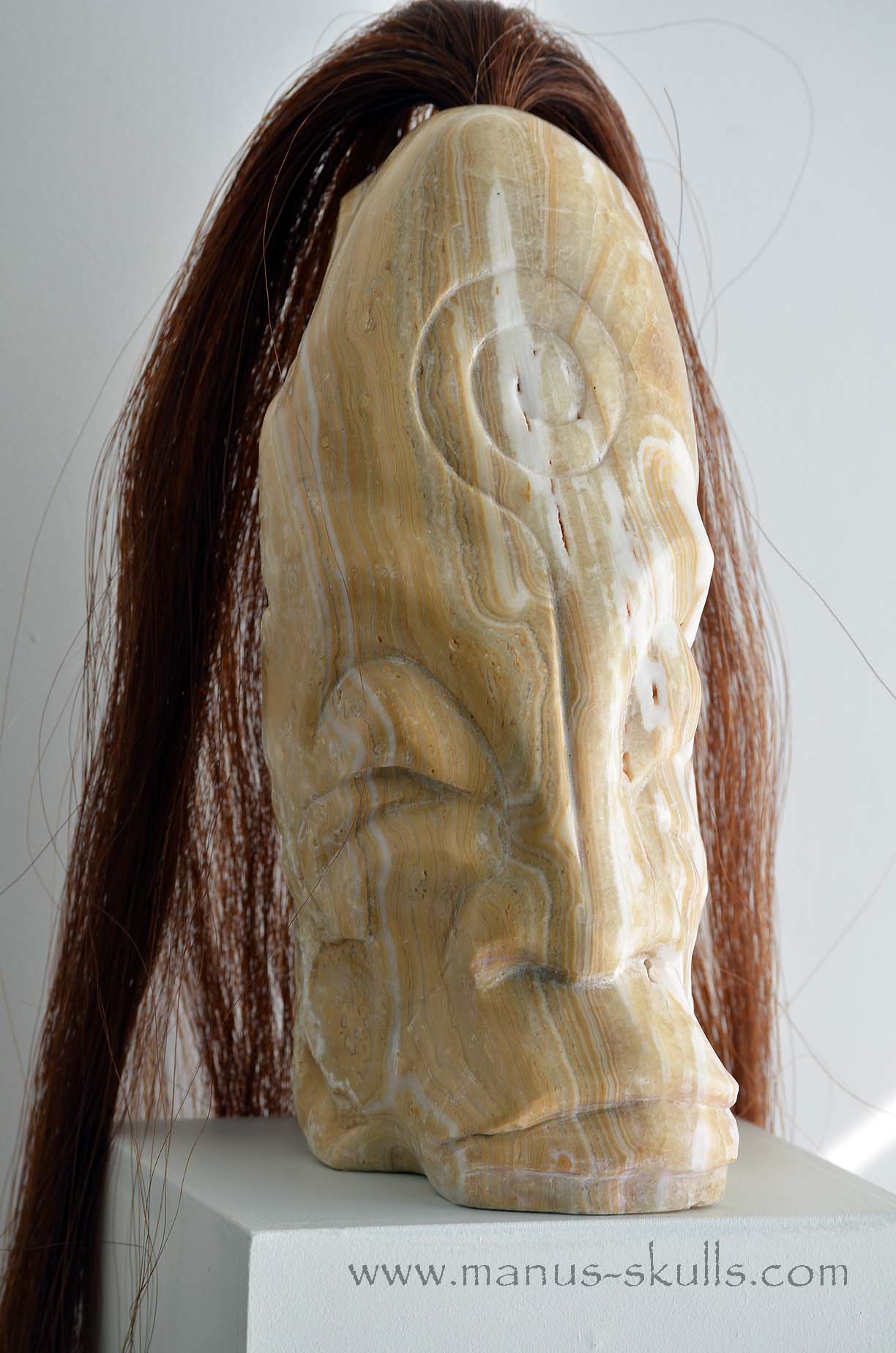 White Aragonite Tribe Statue #004