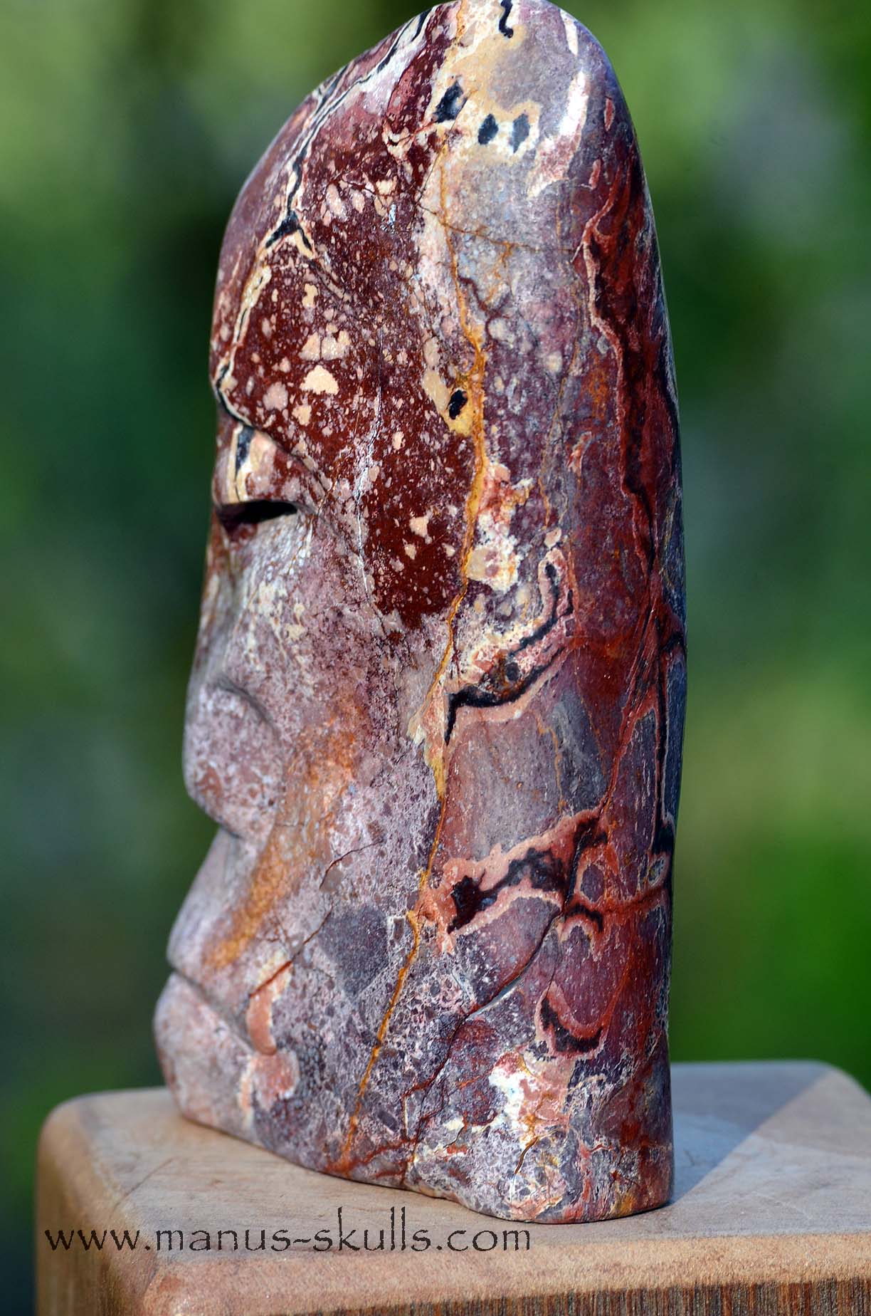 Hairless Batik Jasper Tribal Skull #20