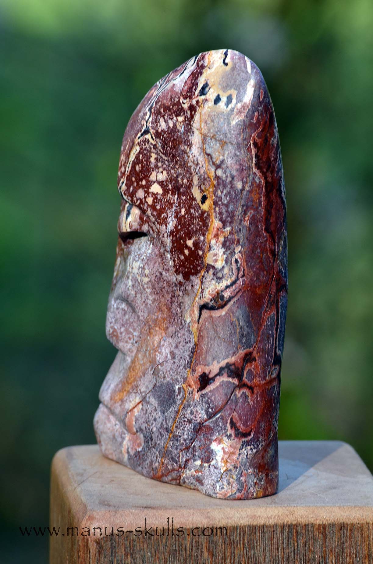 Hairless Batik Jasper Tribal Skull #20