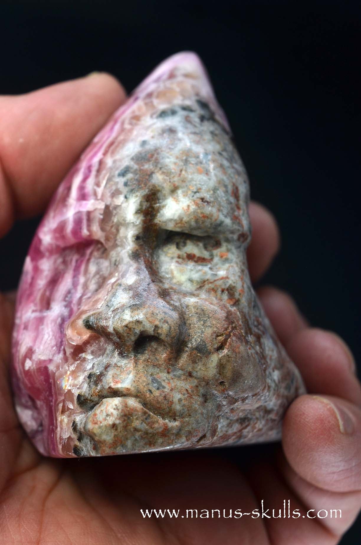 Cobalto Calcite Tribal Skull Face