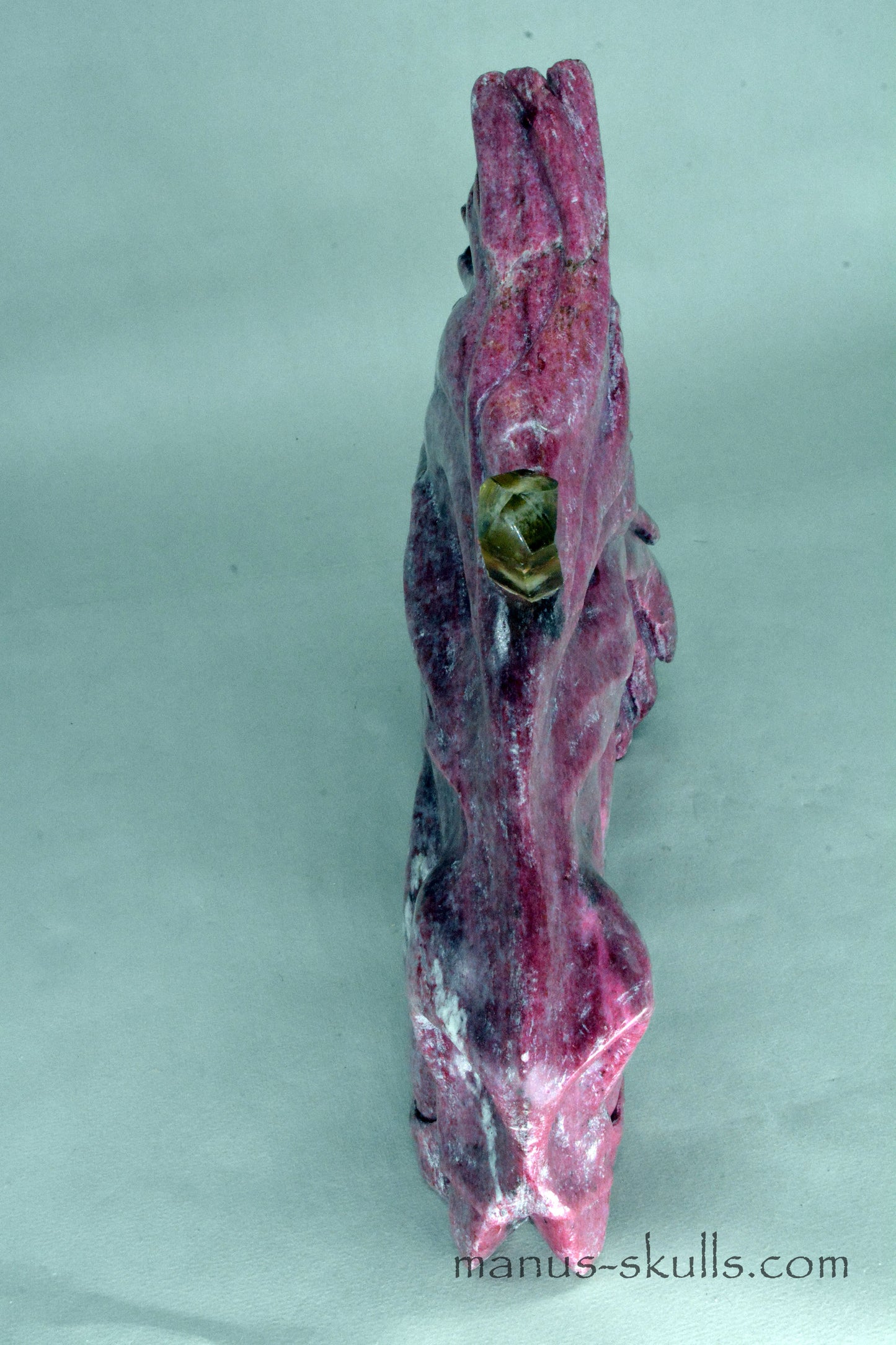 Large Thulite Unicorn Dragon with Citrine horn ....