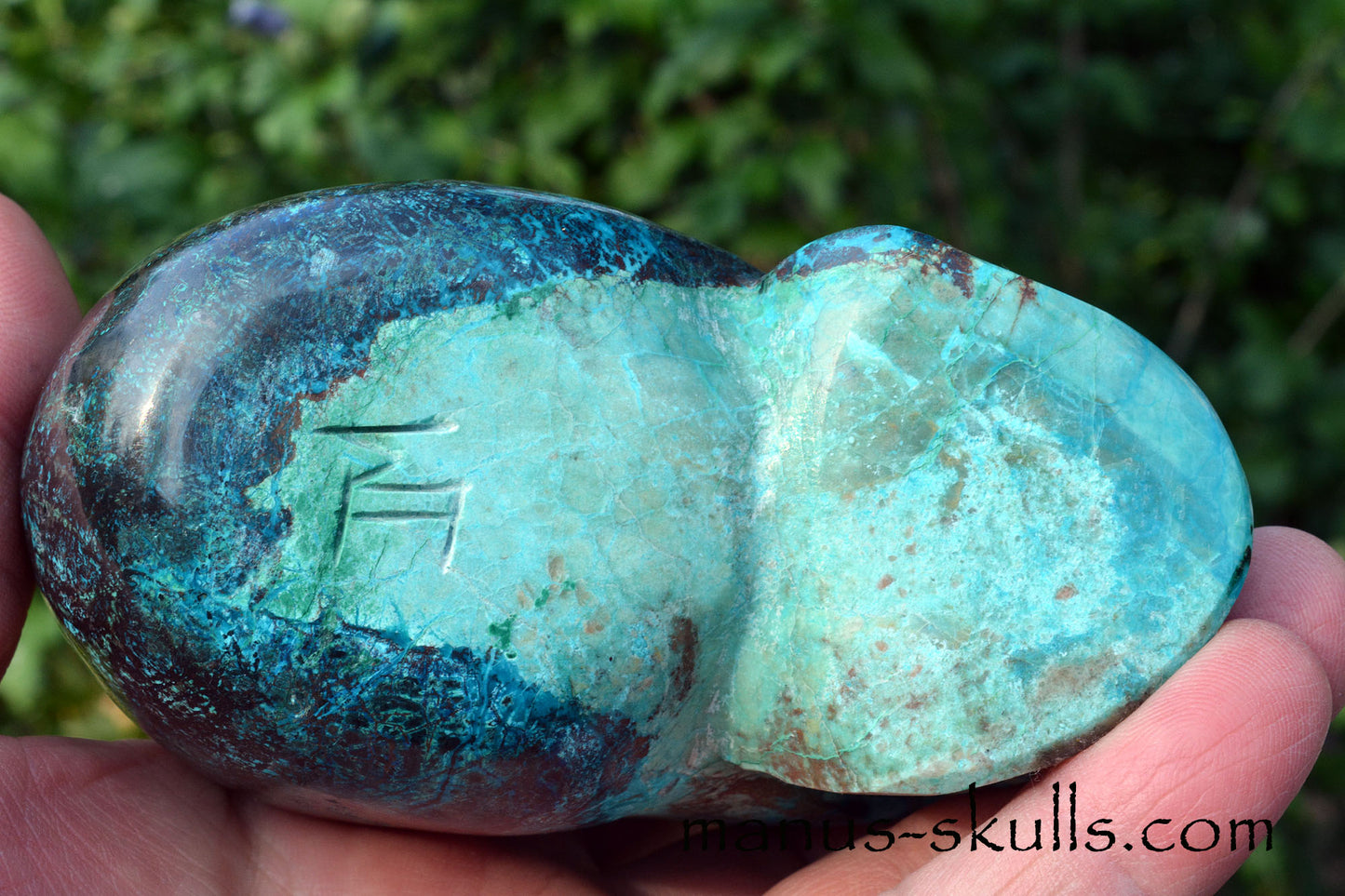 Shattuckite, Chrysocolla Skull