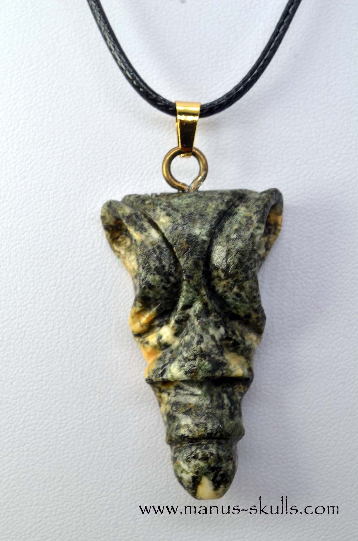 Manus skulls unique Crystal Carvings handmade skulls dragons pendants preseli bluestone tribals spiritual meaning ..