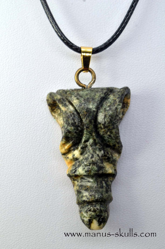 Manus skulls unique Crystal Carvings handmade skulls dragons pendants preseli bluestone tribals spiritual meaning ..
