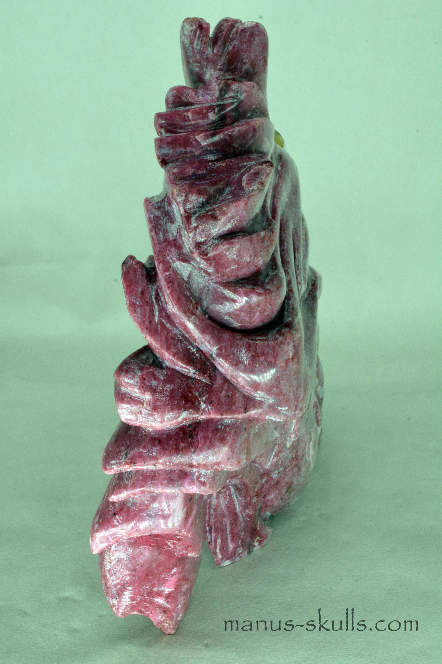 Large Thulite Unicorn Dragon with Citrine horn ....