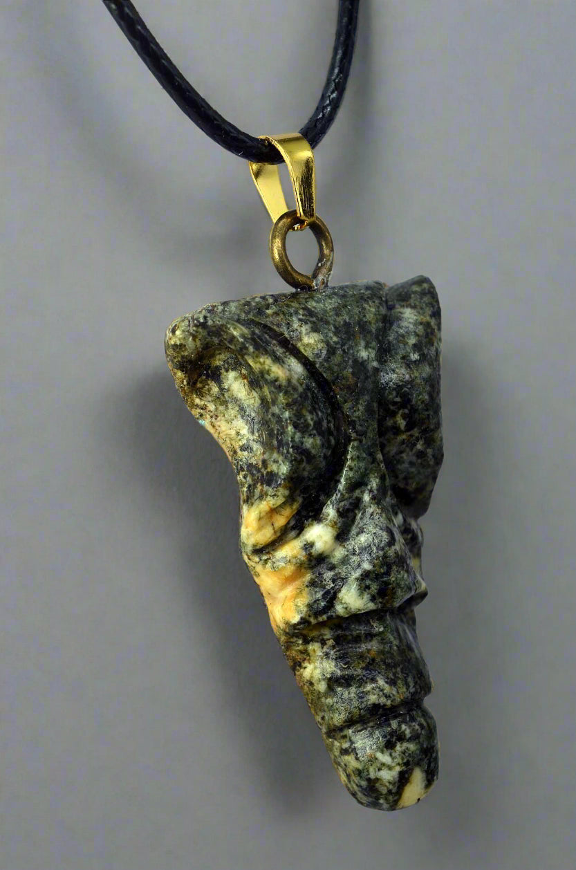 Manus skulls unique Crystal Carvings handmade skulls dragons pendants preseli bluestone tribals spiritual meaning ..