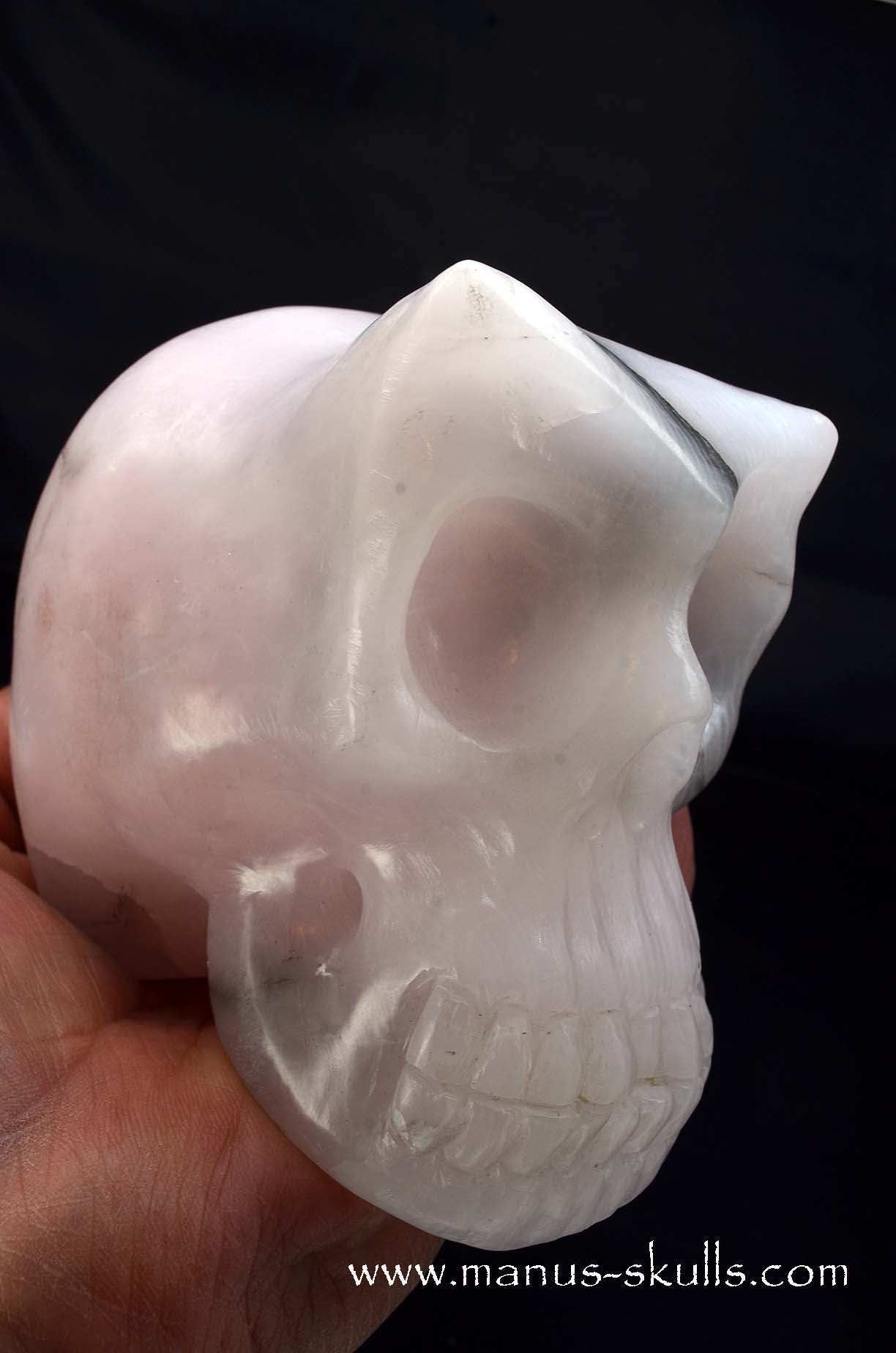 Mangano Calcite Alien Skull