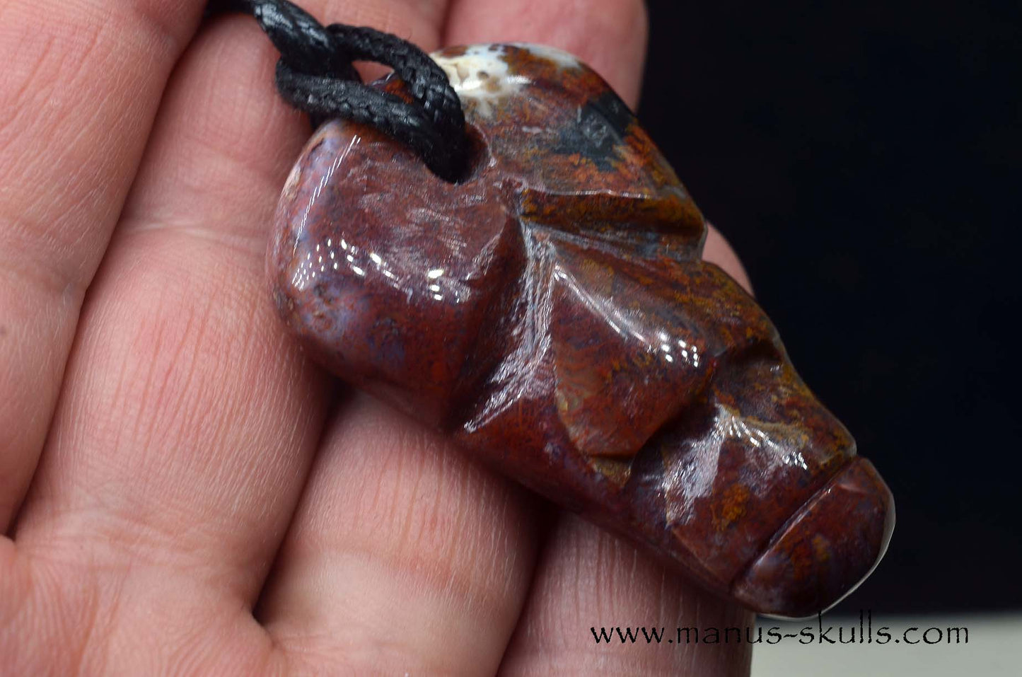 Red Moss Agate Tribal Pendant (#2)